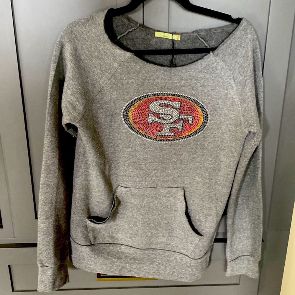 Alternative Gray Sweatshirt with Red and Yellow Logo